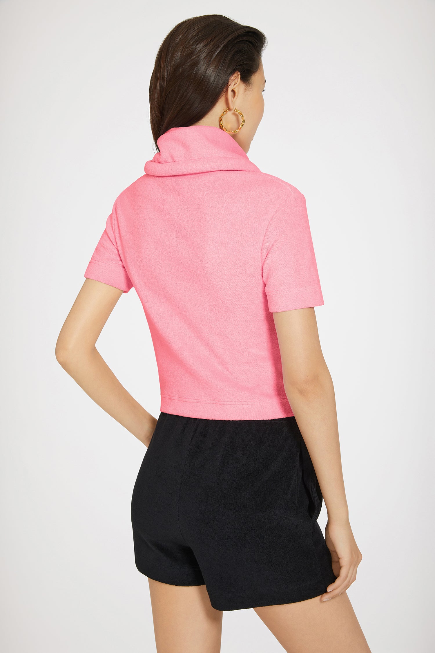 Patou JE101 polo coton bio rose zip