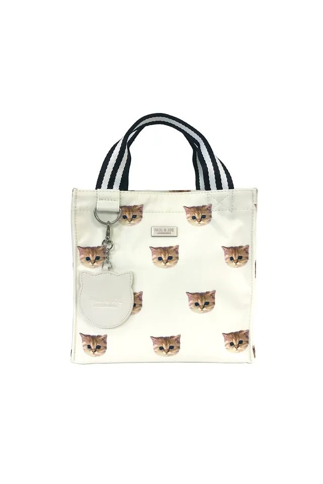 Paul & Joe Nounette tote bag ivoire TU imprimé chat