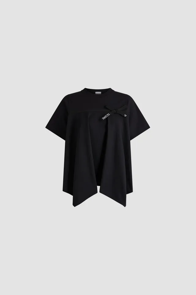 Patou JE259 t-shirt noir coton bio XS S M L XL