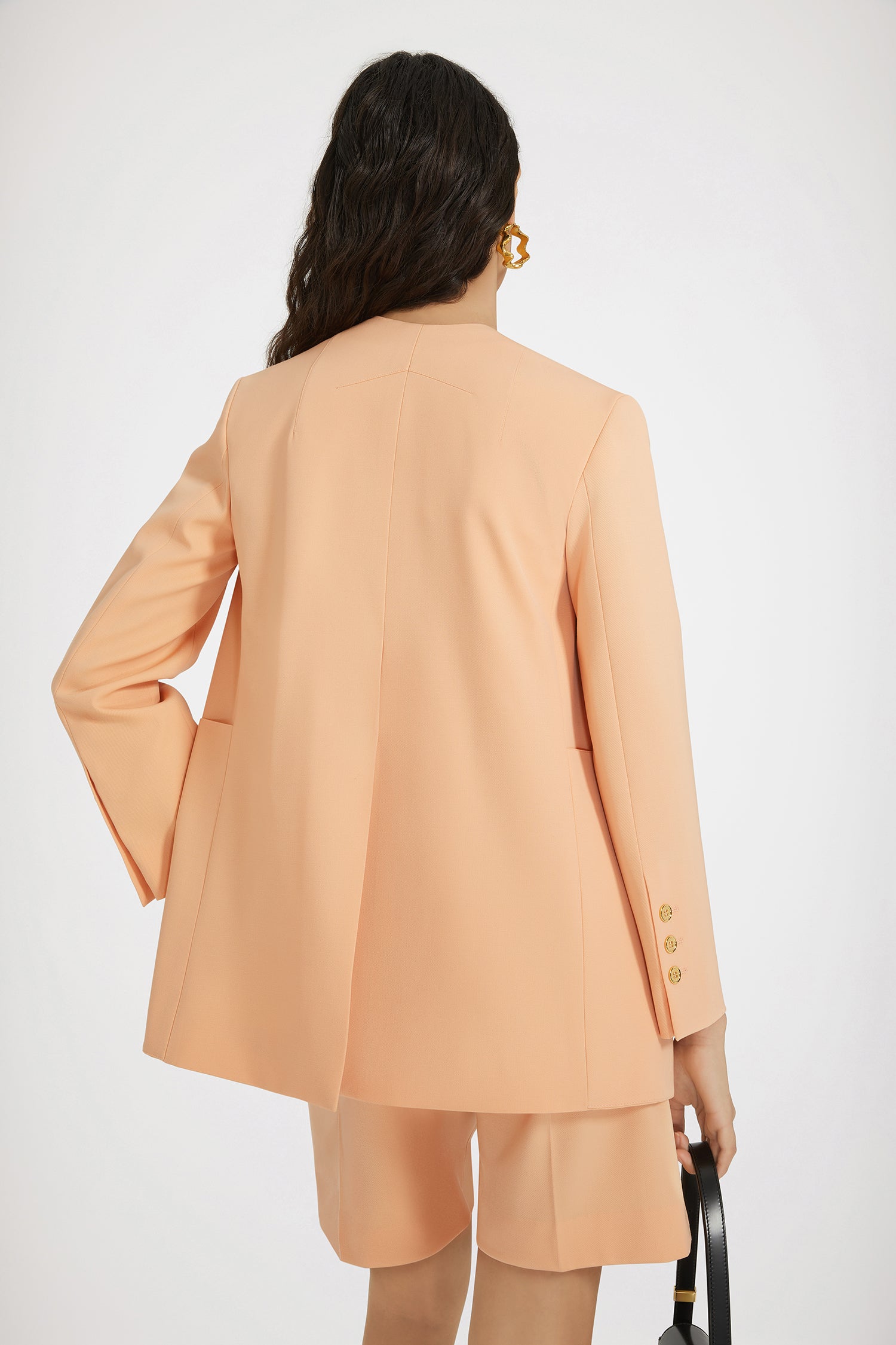Patou Jackets veste laine orange 34-44 sans col