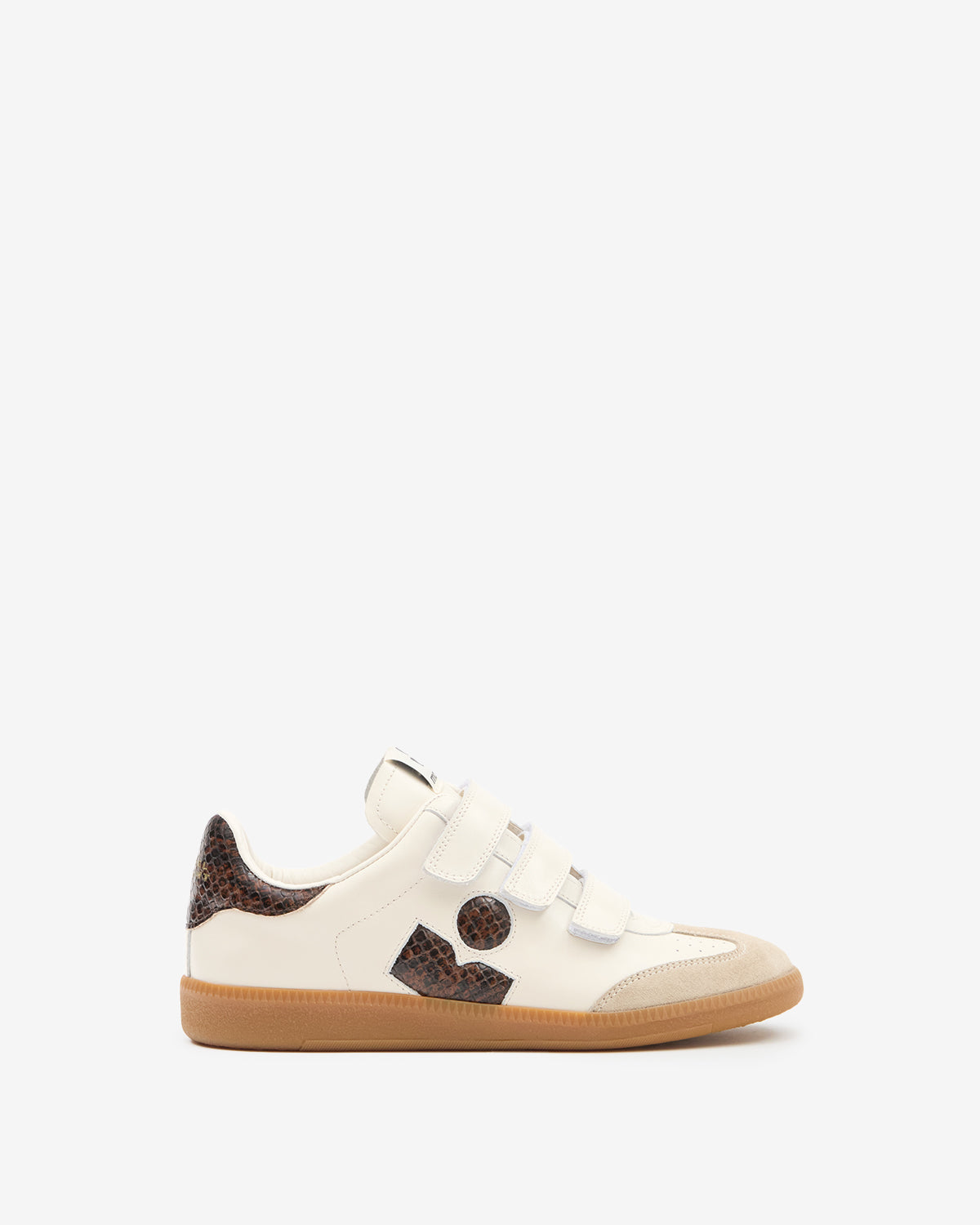 Isabel Marant Beth baskets craie-moka cuir python