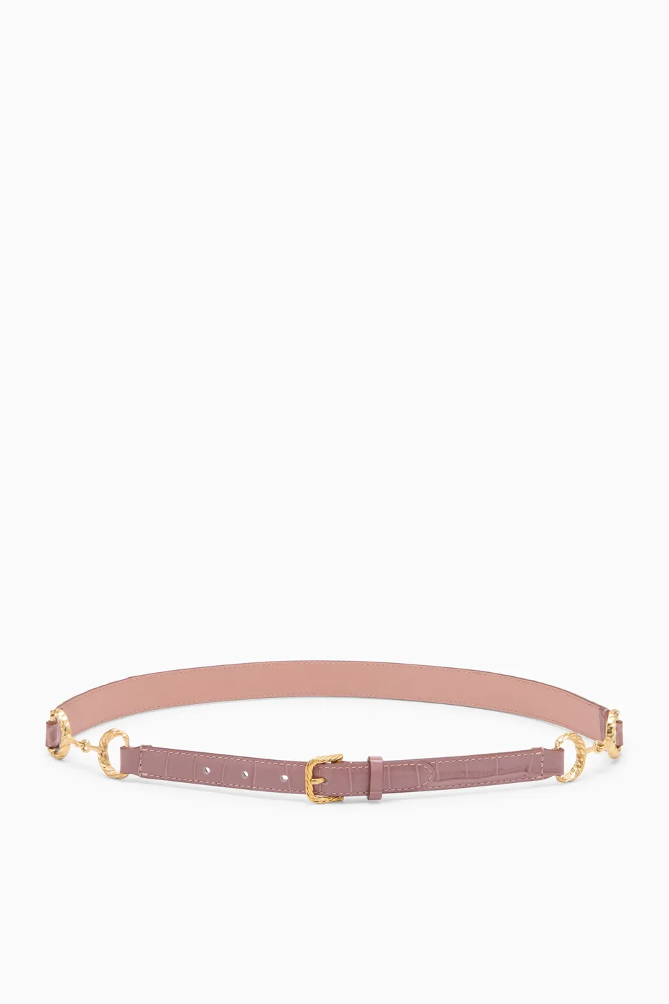 Ulla Johnson Horse Bit ceinture cuir Rosa boucle oro