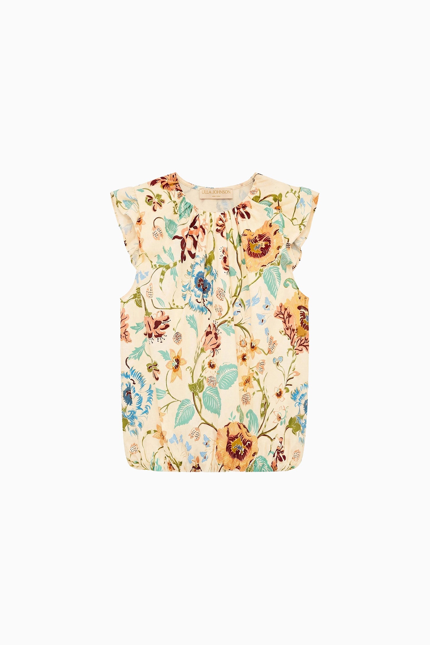 Ulla Johnson Gracie top coton Abalone fleuri sans manches