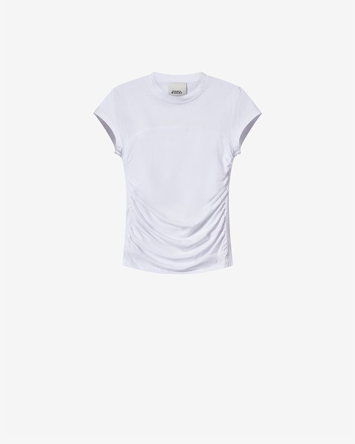Isabel Marant Maelie TS0275FA-A1N41I T-shirt blanc froncé