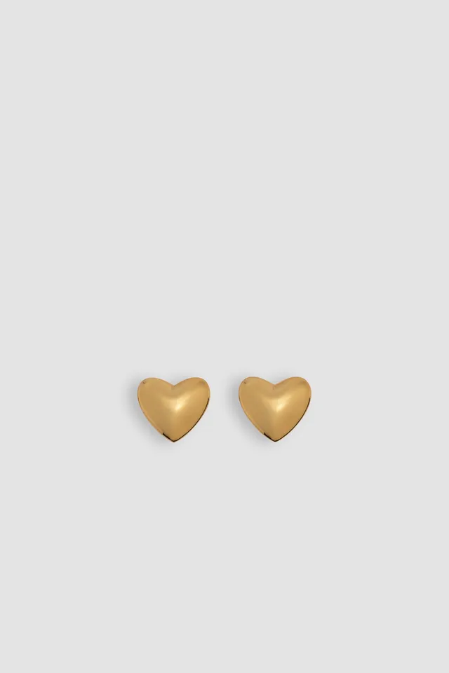 Patou Boucles d'oreilles cœur laiton doré Gold TU