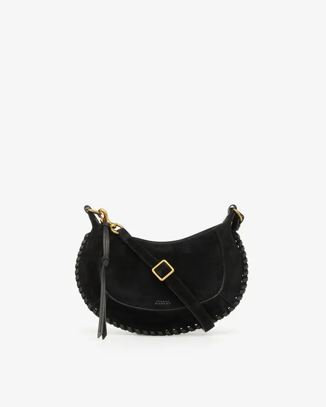 Isabel Marant Oskan Moon sac cuir velours noir