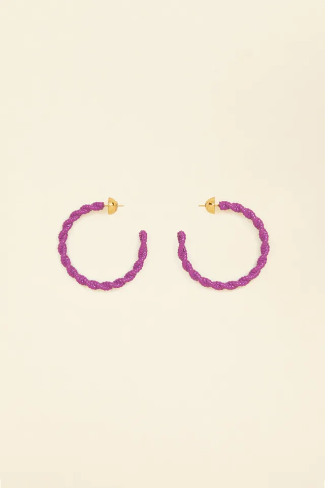 Patou JW073 boucles oreilles Anemone violet TU