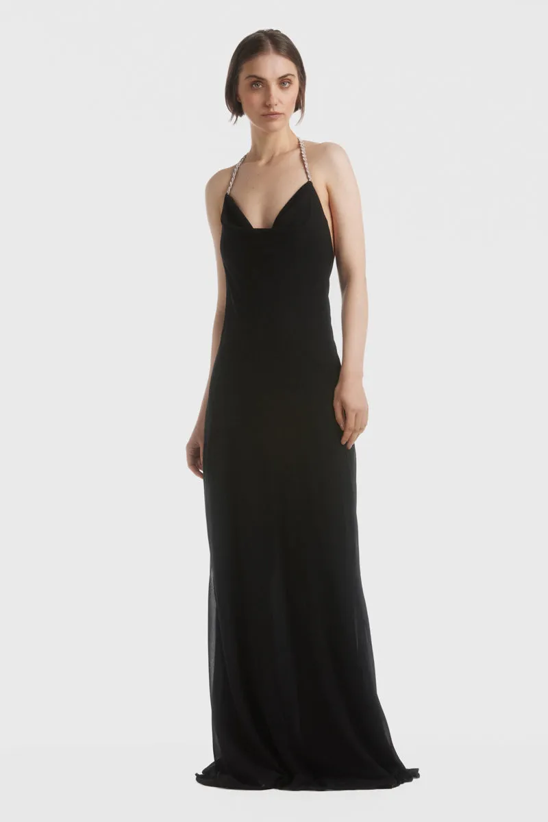 ATU Body Couture Slip Dress robe nuisette S/M cristaux