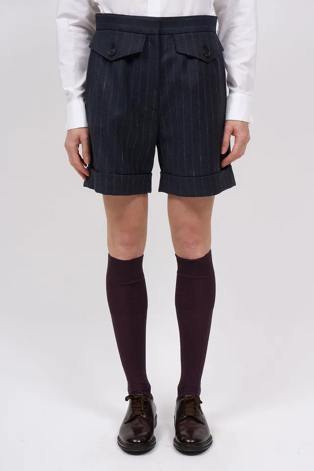 Paul & Joe Anya short rayé twill laine