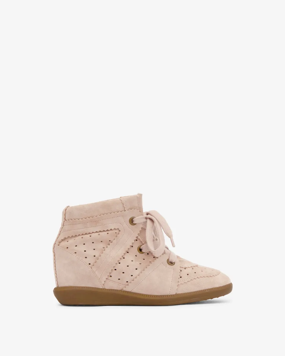 Isabel Marant Bobby baskets compensées rose pâle 5 cm