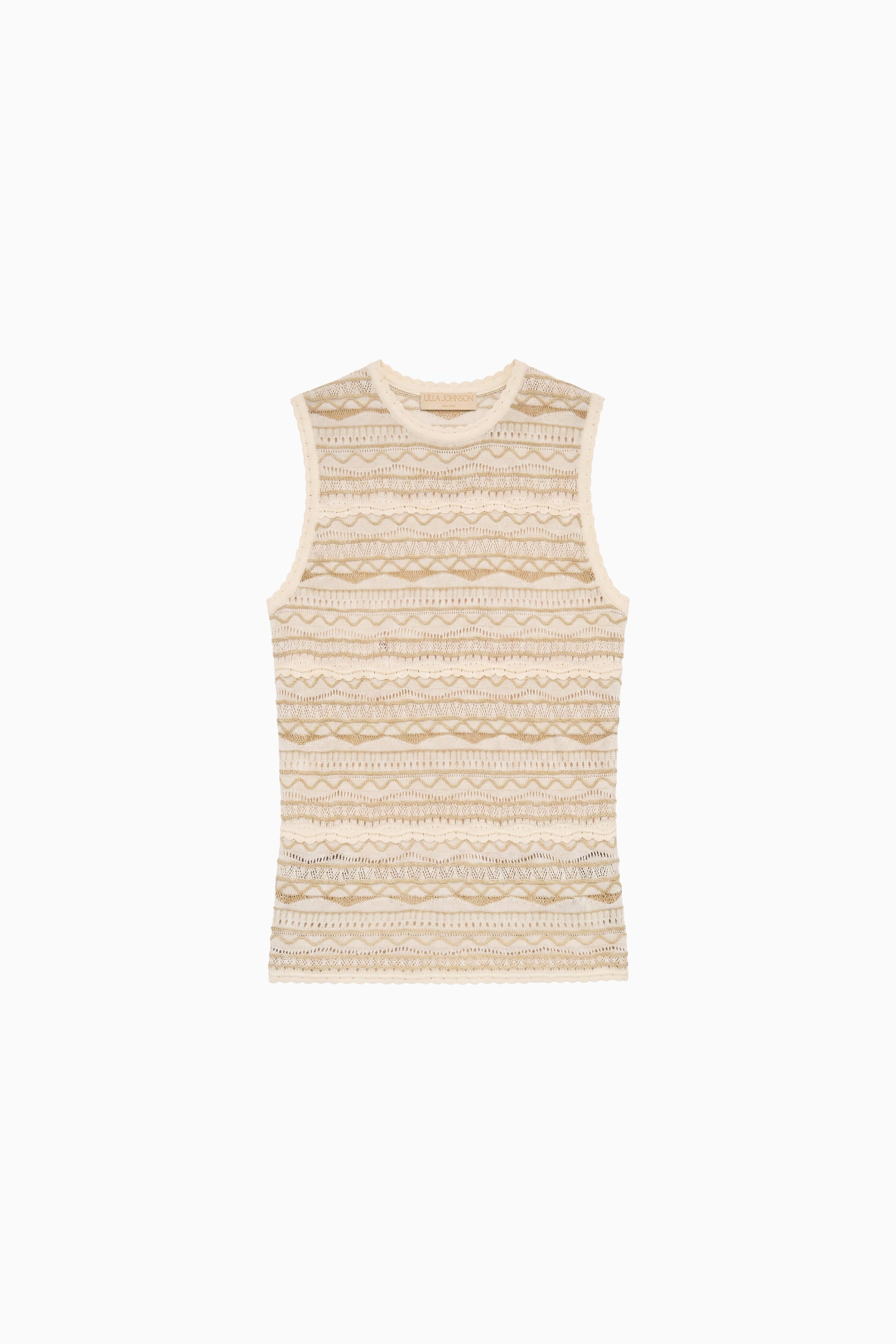 Ulla Johnson Alisa PF260747 top en maille blanc Conch
