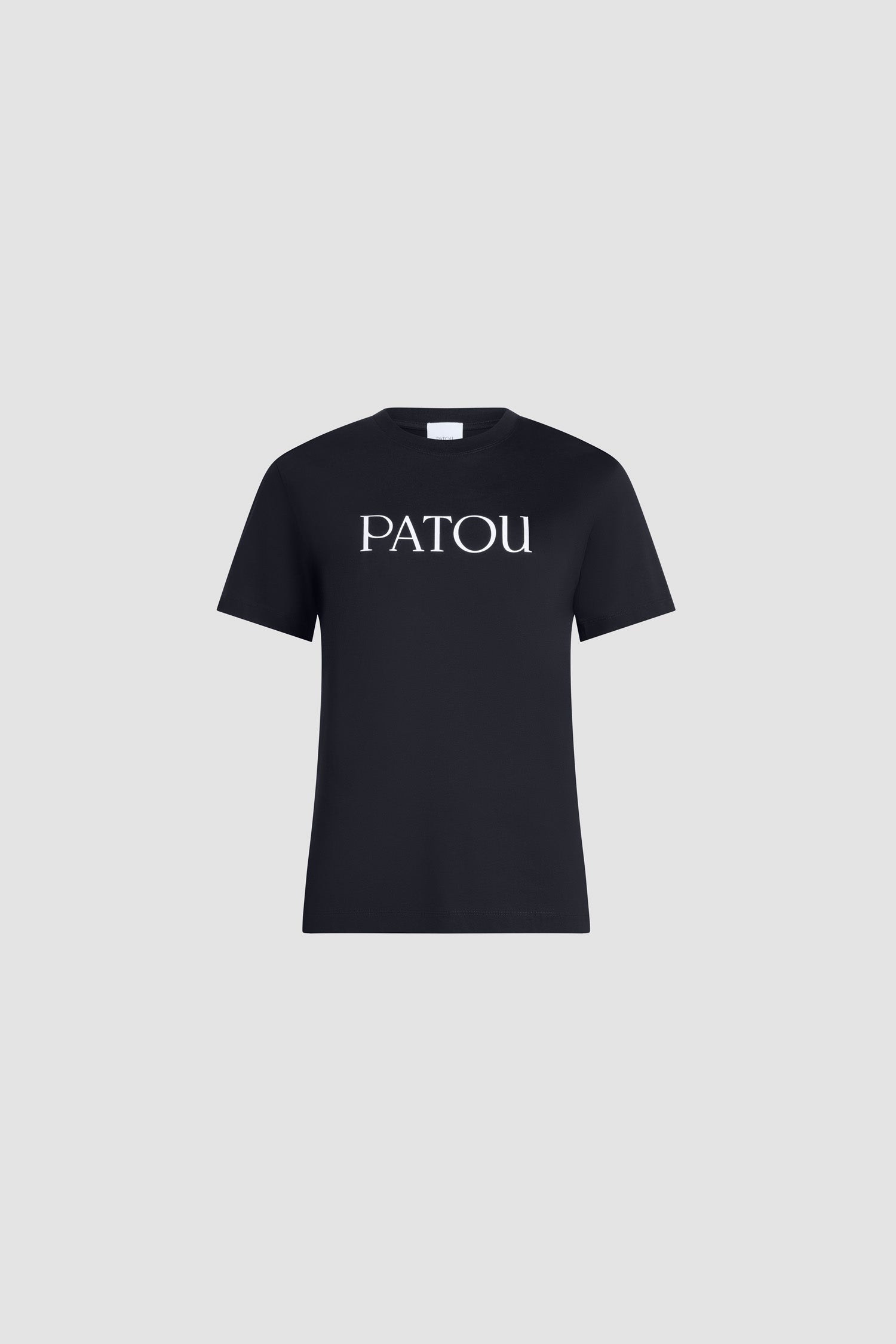 Patou t-shirt logo coton bio noir lettrage blanc