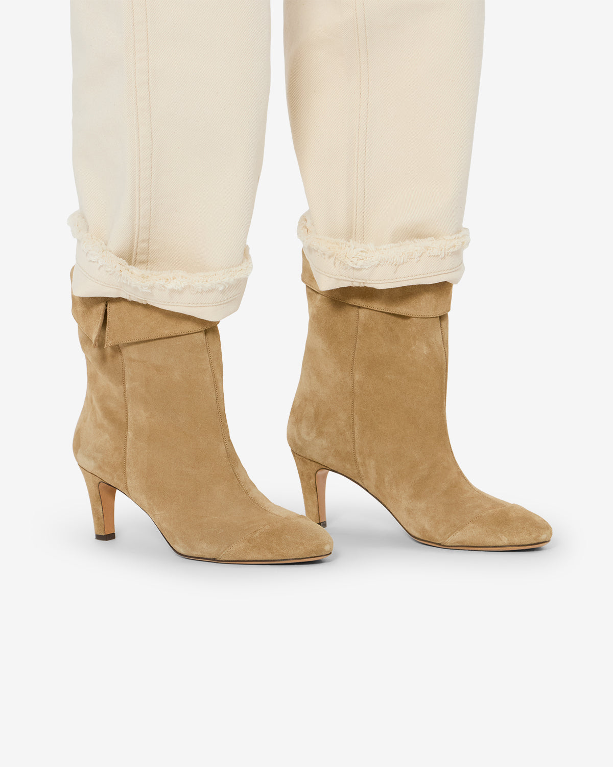 Isabel Marant Eldra bottines cuir taupe 6,5 cm