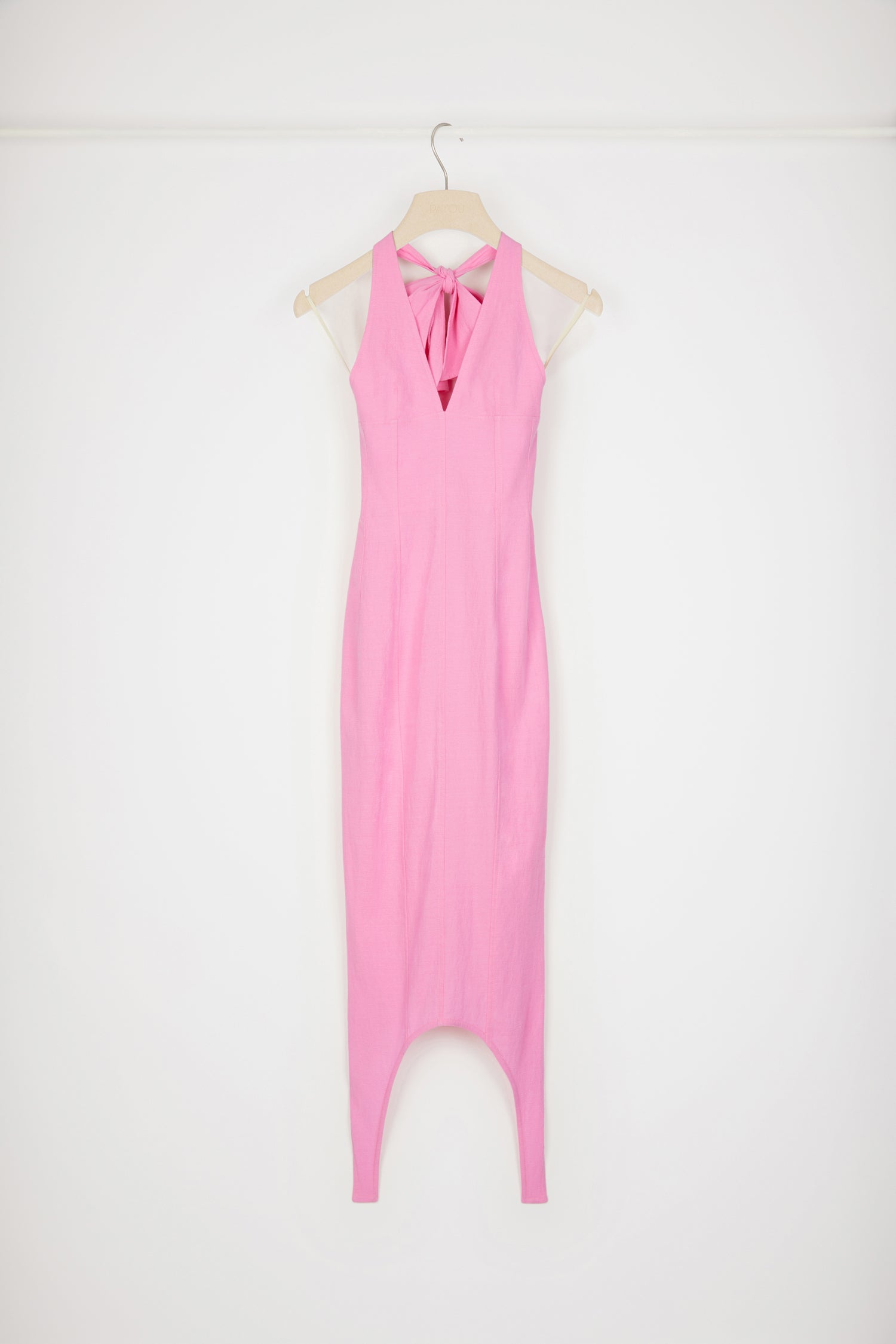 Patou P23DR1090137453B robe midi rose Begonia