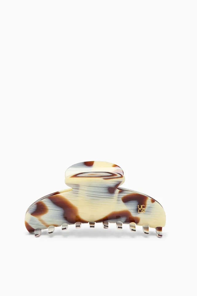 Ulla Johnson Akira pince cheveux large horn résine