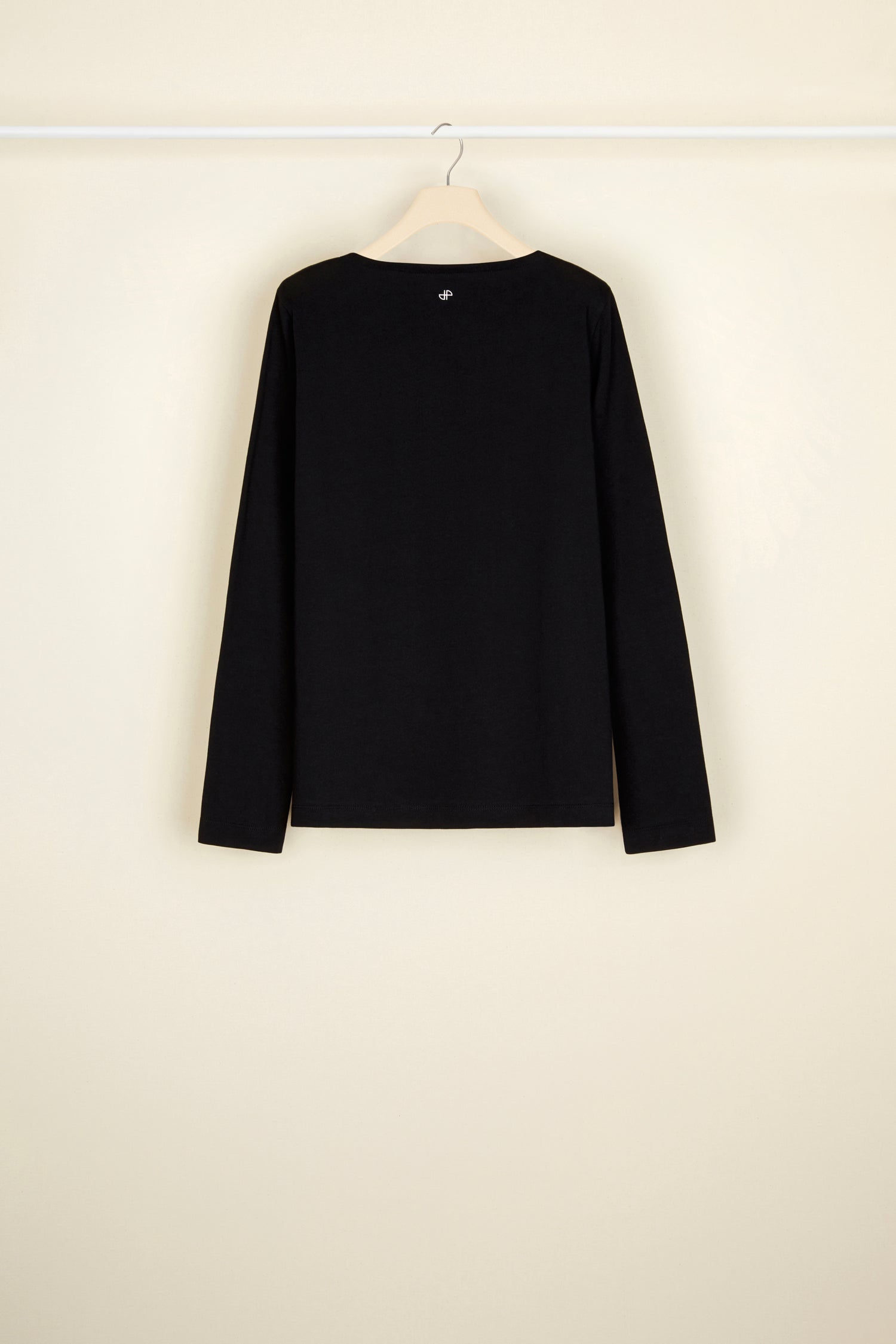 Patou JE031 Amour Amour top noir coton bio manches longues