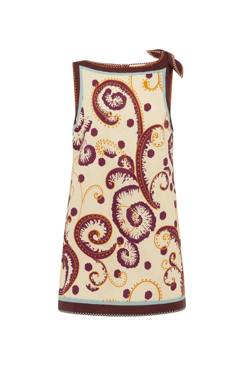 Alemais Wilson robe mini sans manches lin soie taille AU10