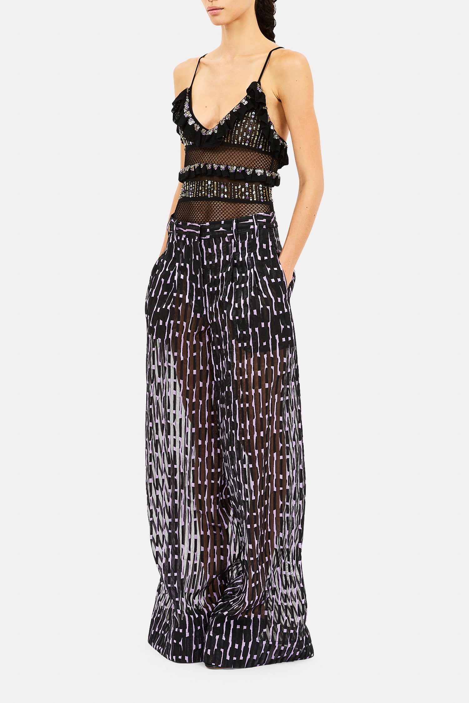 Ulla Johnson Stone Pantalon Hollyhock organza large