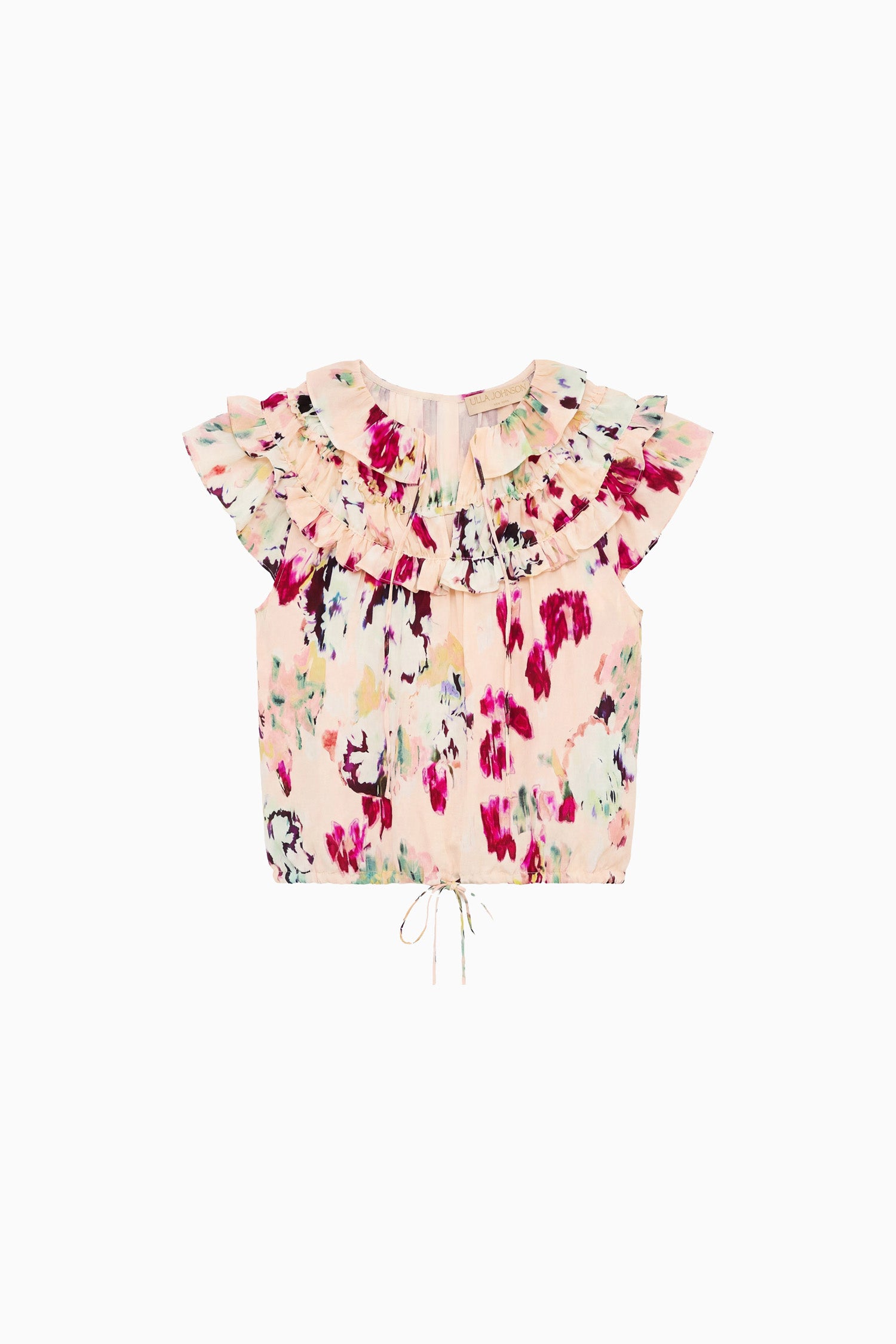 Ulla Johnson Eleonore Silk Top top soie Summer Garden floral