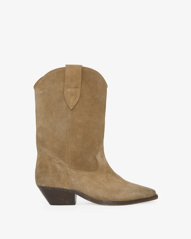 Isabel Marant Duerto bottes taupe santiag 4cm
