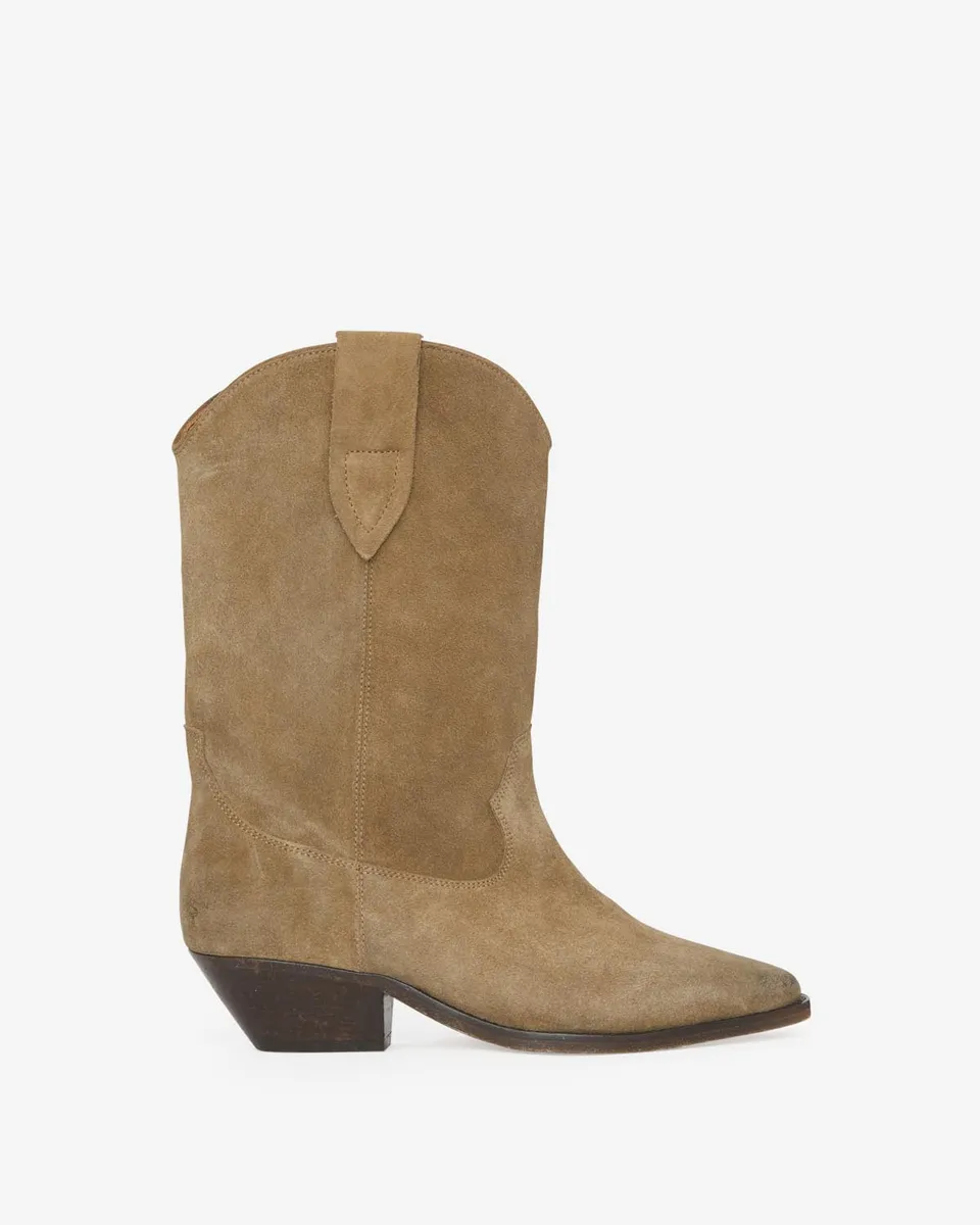 Isabel Marant Duerto bottes taupe santiag 4cm