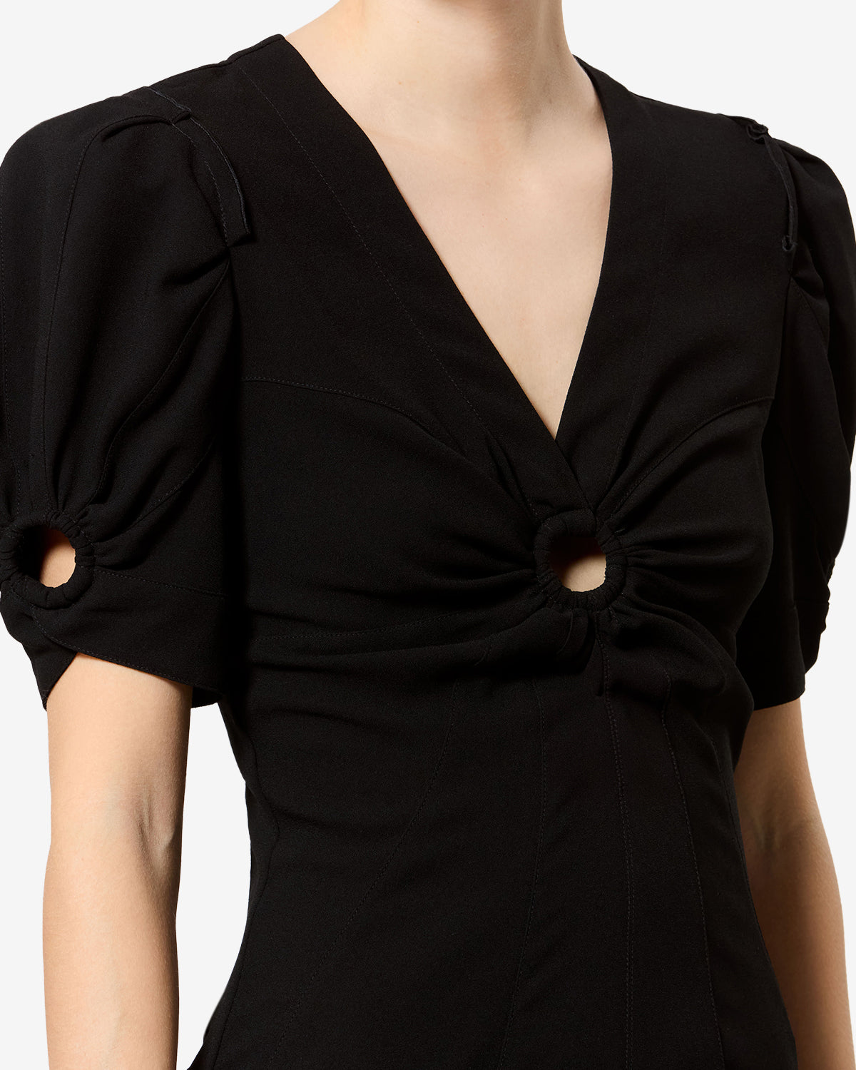 Isabel Marant Surelia robe noire longue drapée