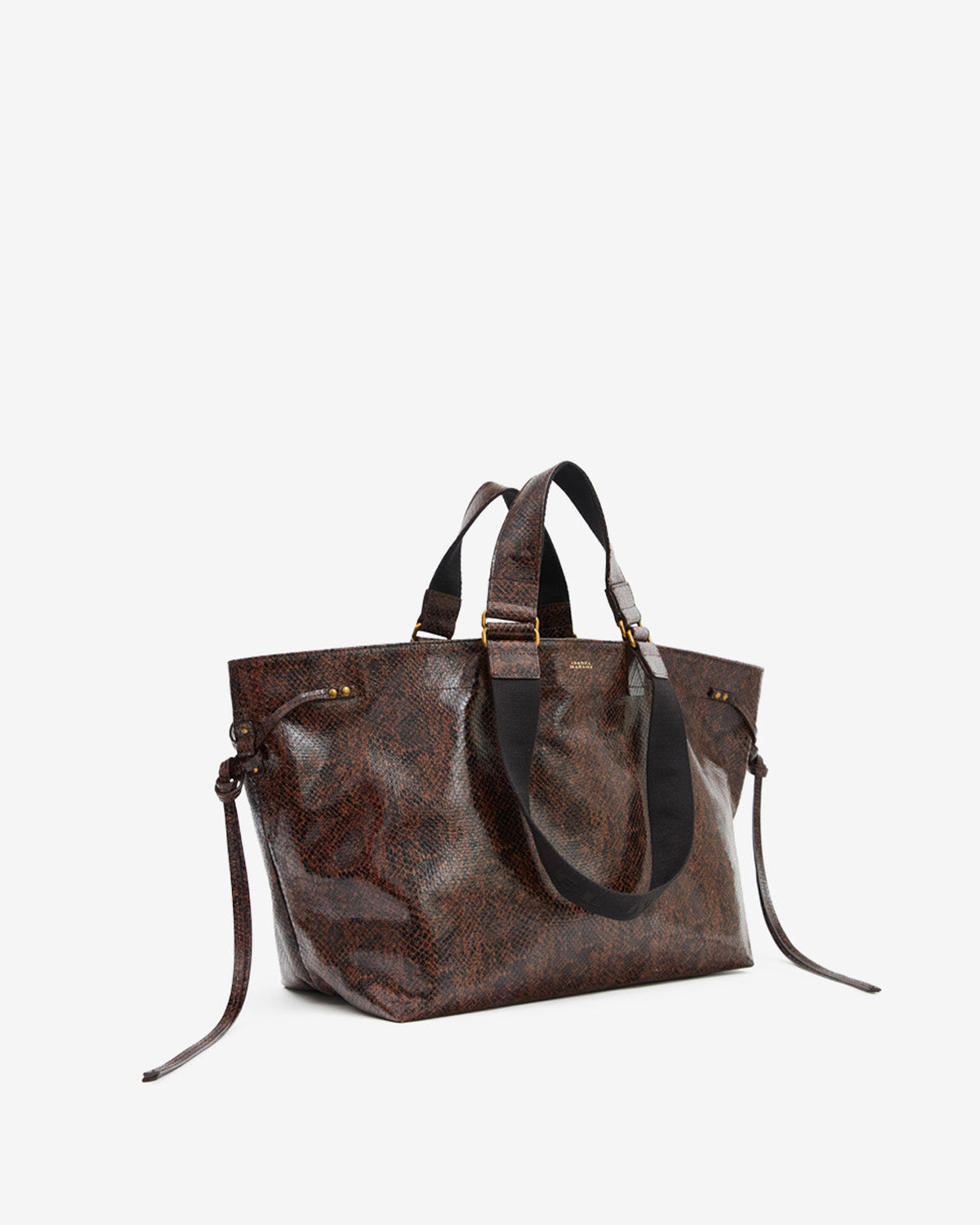 Isabel Marant Wardy sac cuir python mocha 37 cm