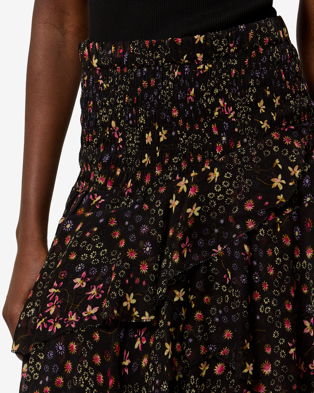 Isabel Marant Brigitte JU0367FA jupe noir écru