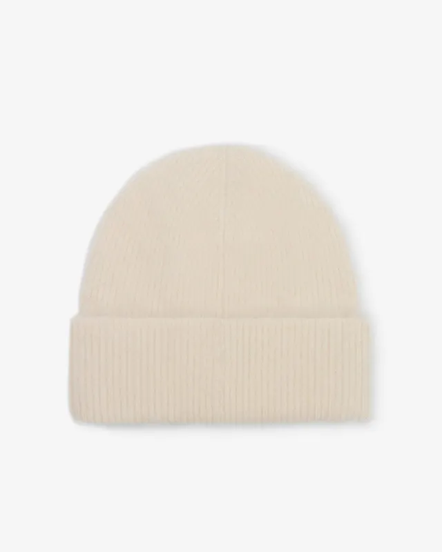 Isabel Marant Peeta bonnet alpaga écru maille