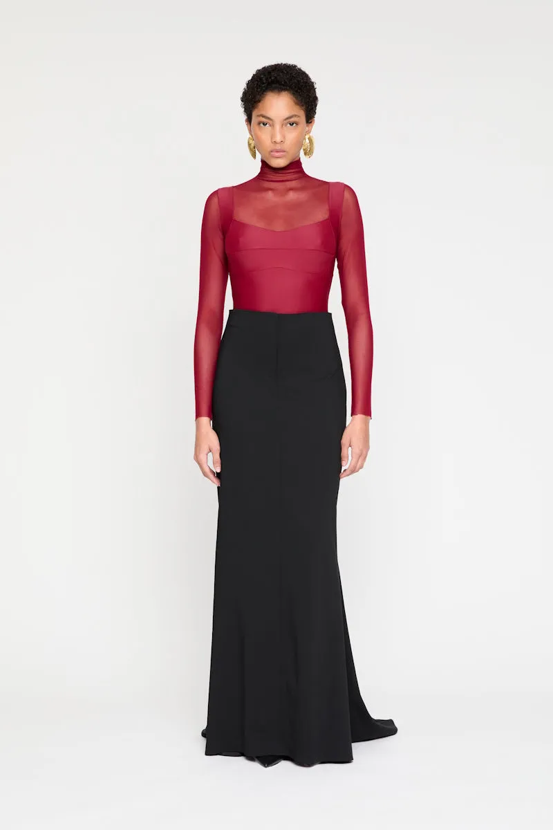 ATU Body Couture body bordeaux corset manches longues