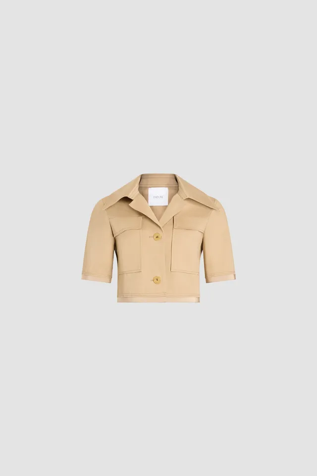 Patou P26JA0480074093S veste coton sable manches courtes