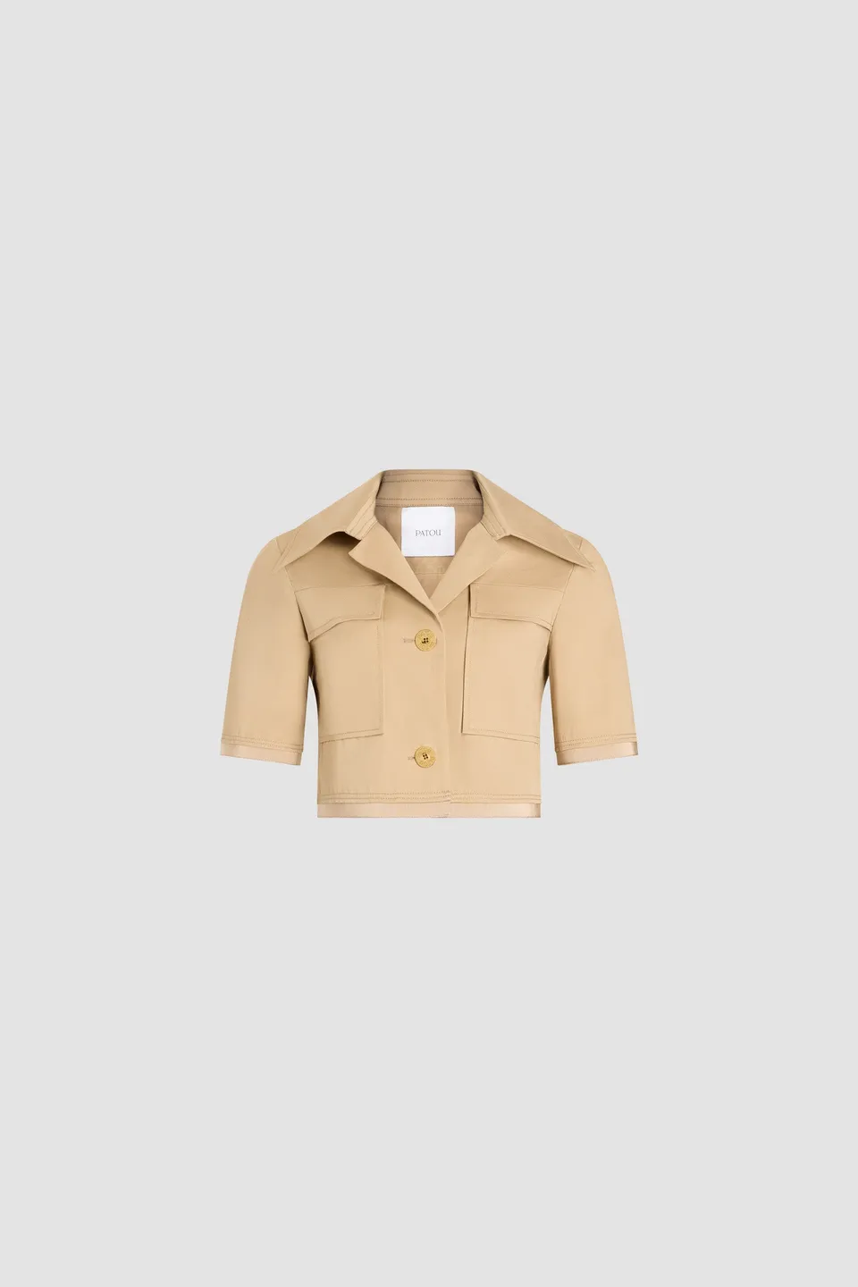 Patou P26JA0480074093S veste coton sable manches courtes