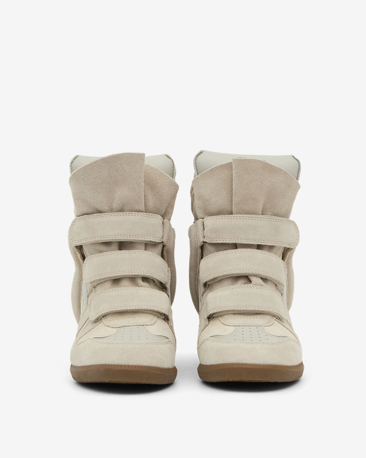 Isabel Marant Bekett baskets compensées cuir écru
