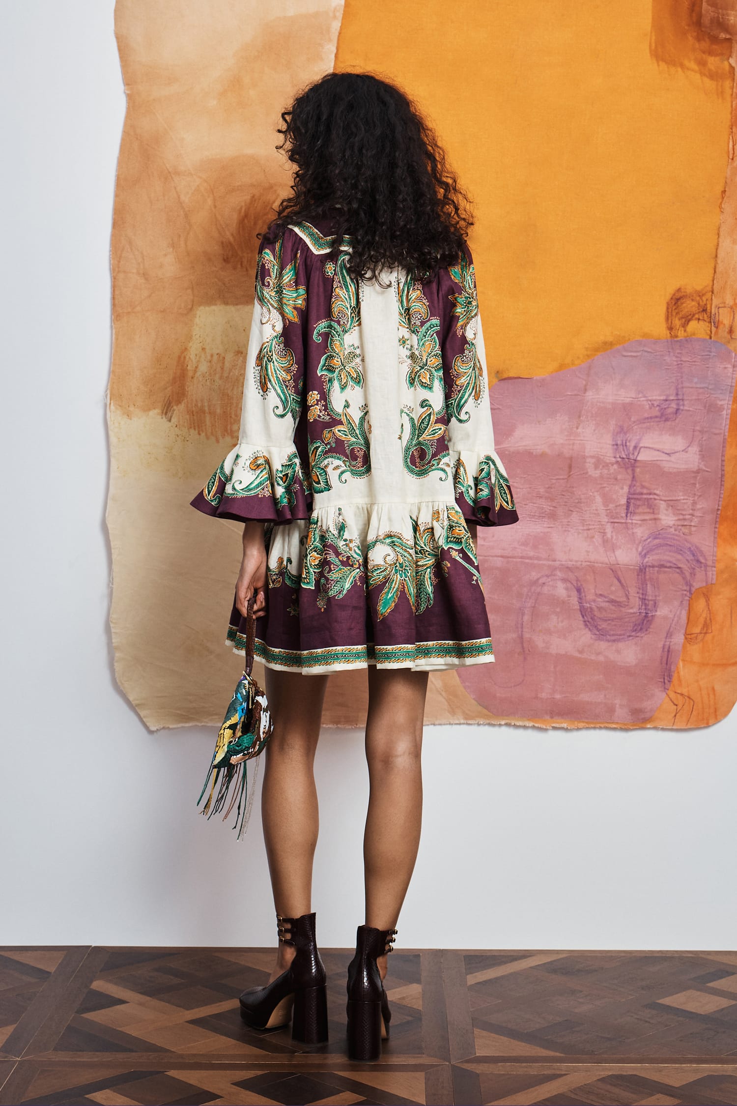 Alemäis Ruthie Mini Dress robe mini lin taille 8