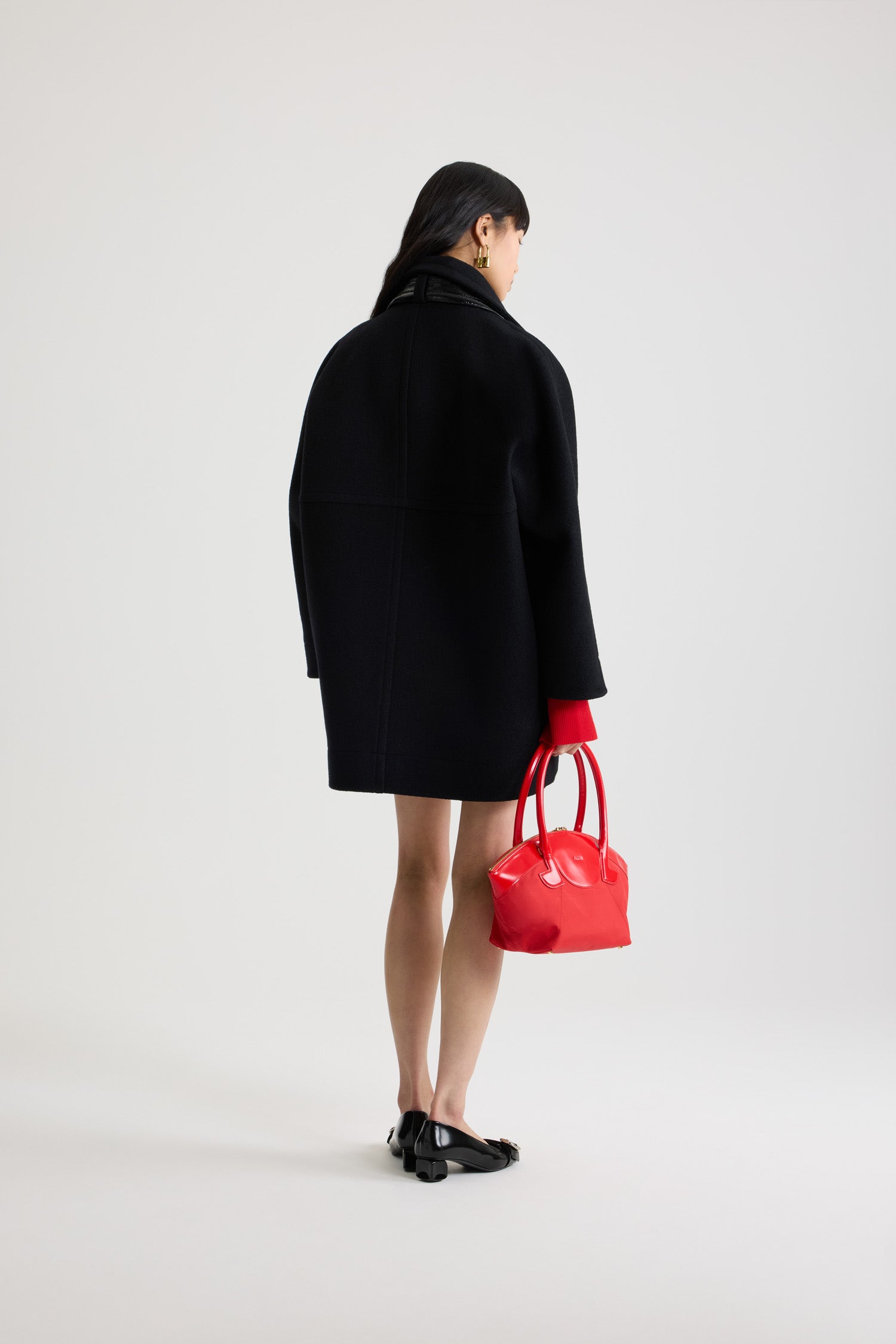 Patou OU042 parka lainage bouilli Noir doublée