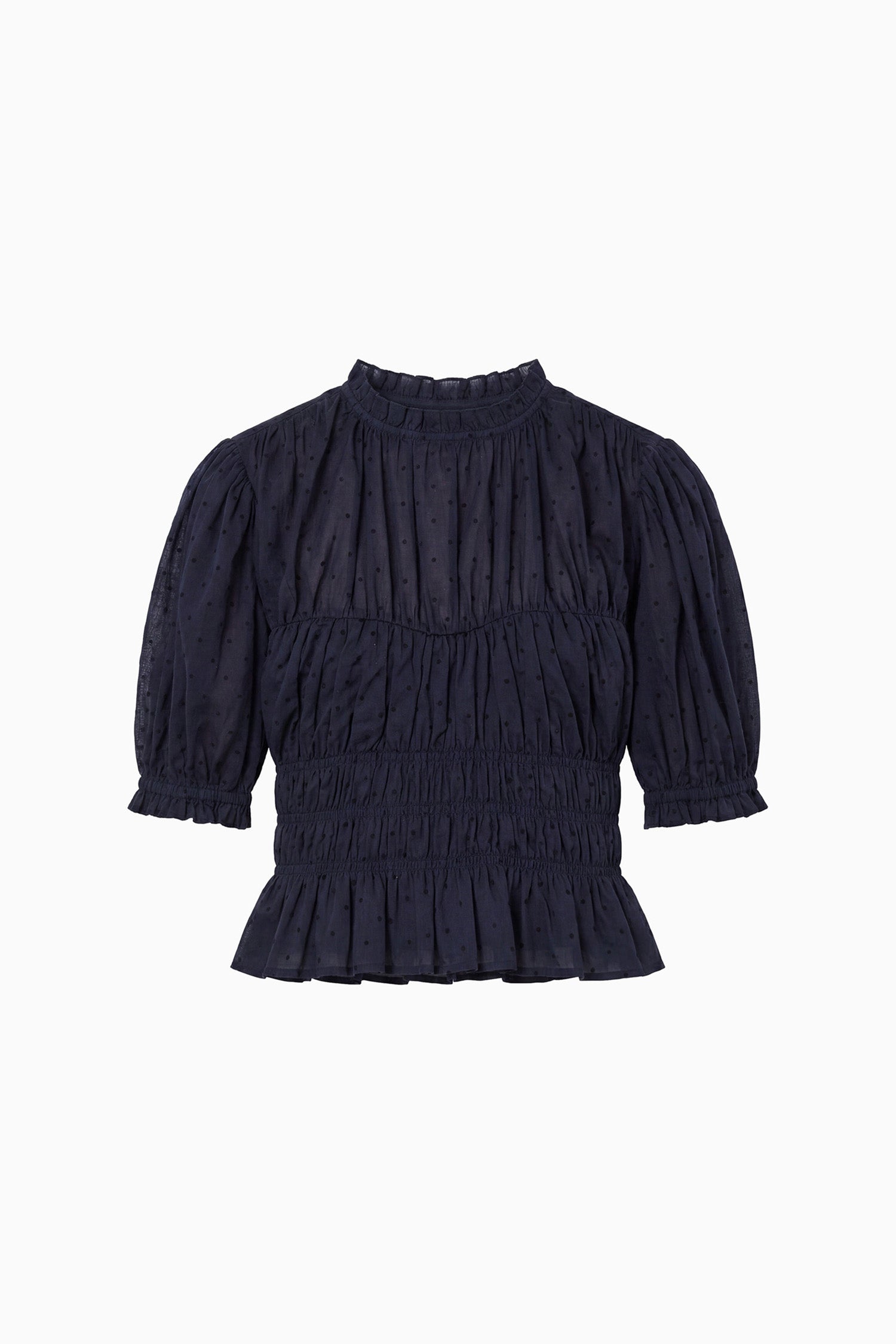 Ulla Johnson Rae FA260230 haut coton Nightfall pois