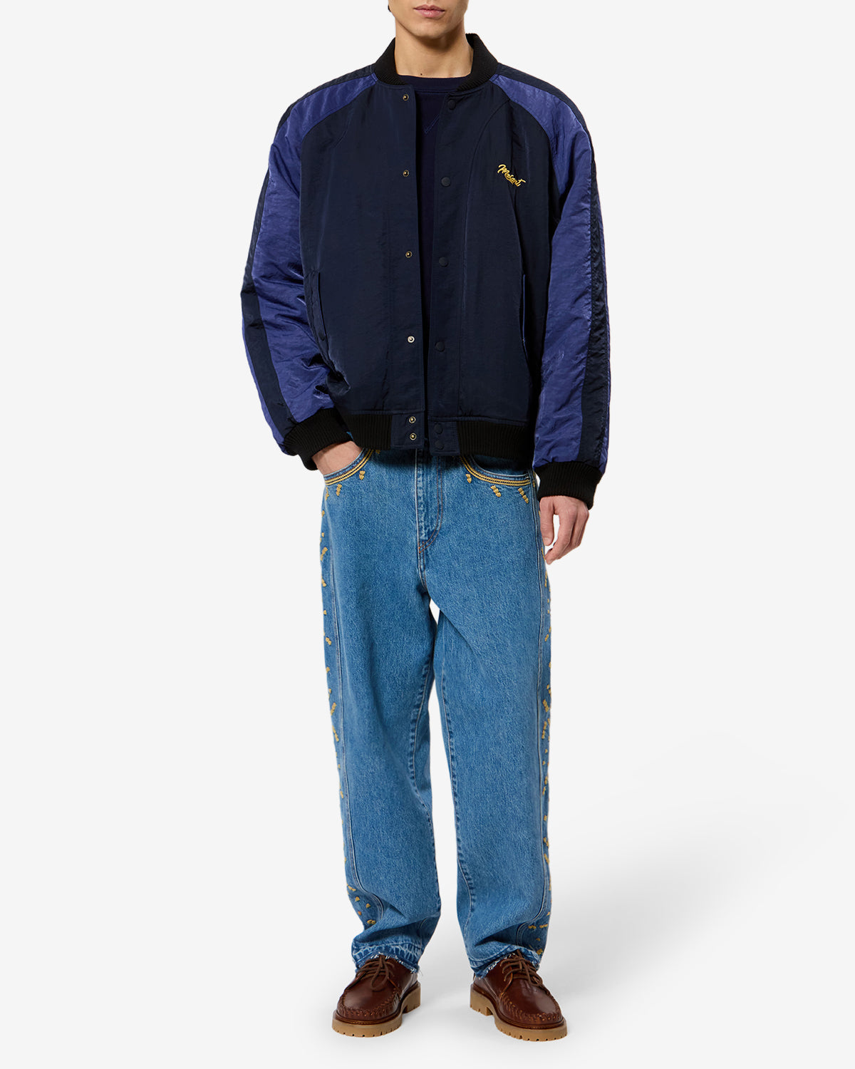 Isabel Marant Westley VE0766HA teddy bleu marine brodé
