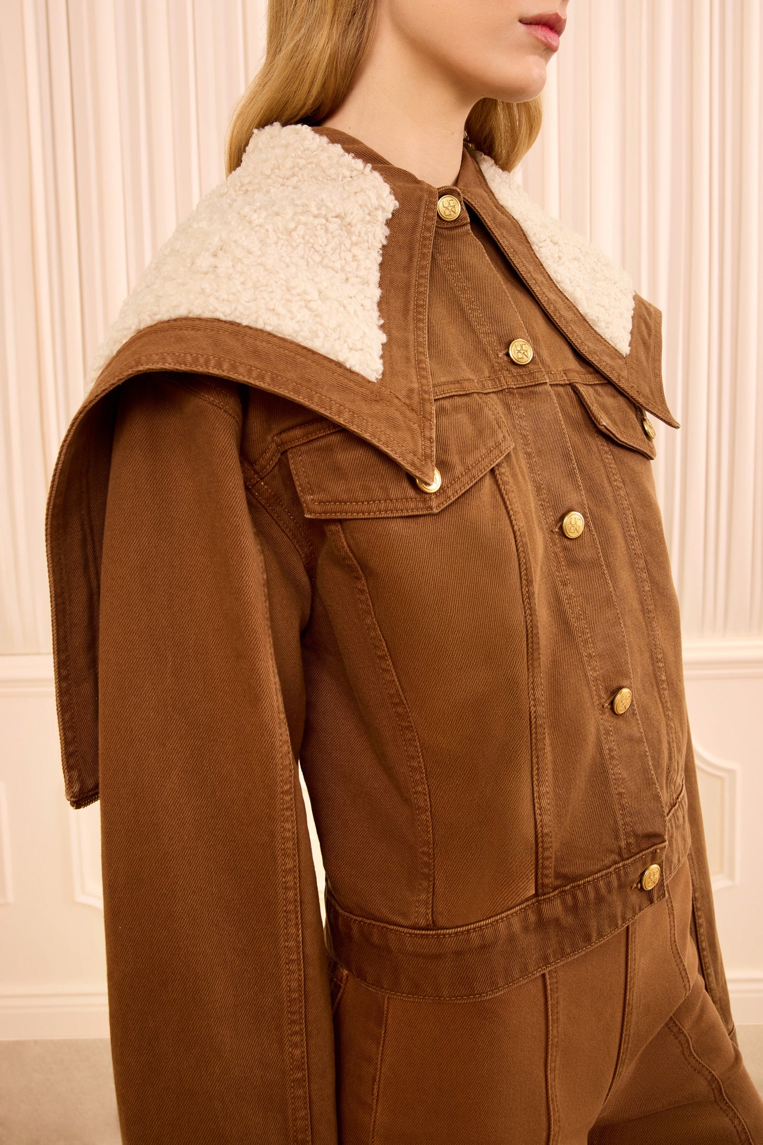 Ulla Johnson Sybil veste jean umber coton capuche