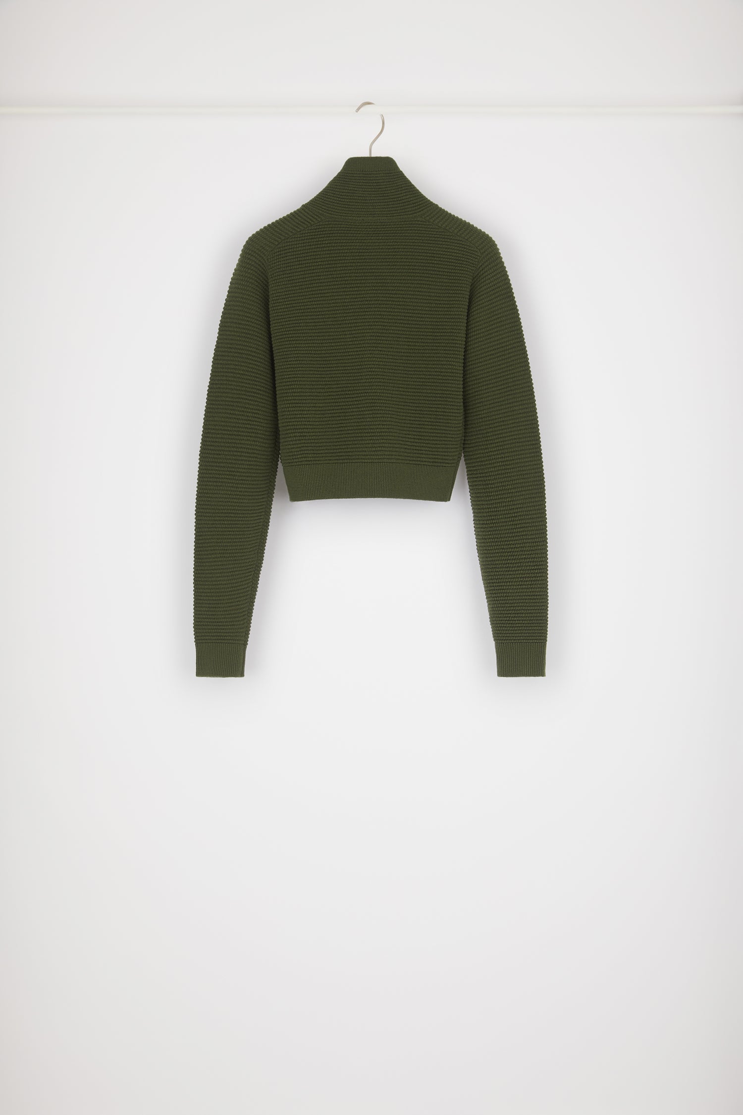 Patou H22KN097 blouson maille Khaki Green laine zip XS-XL