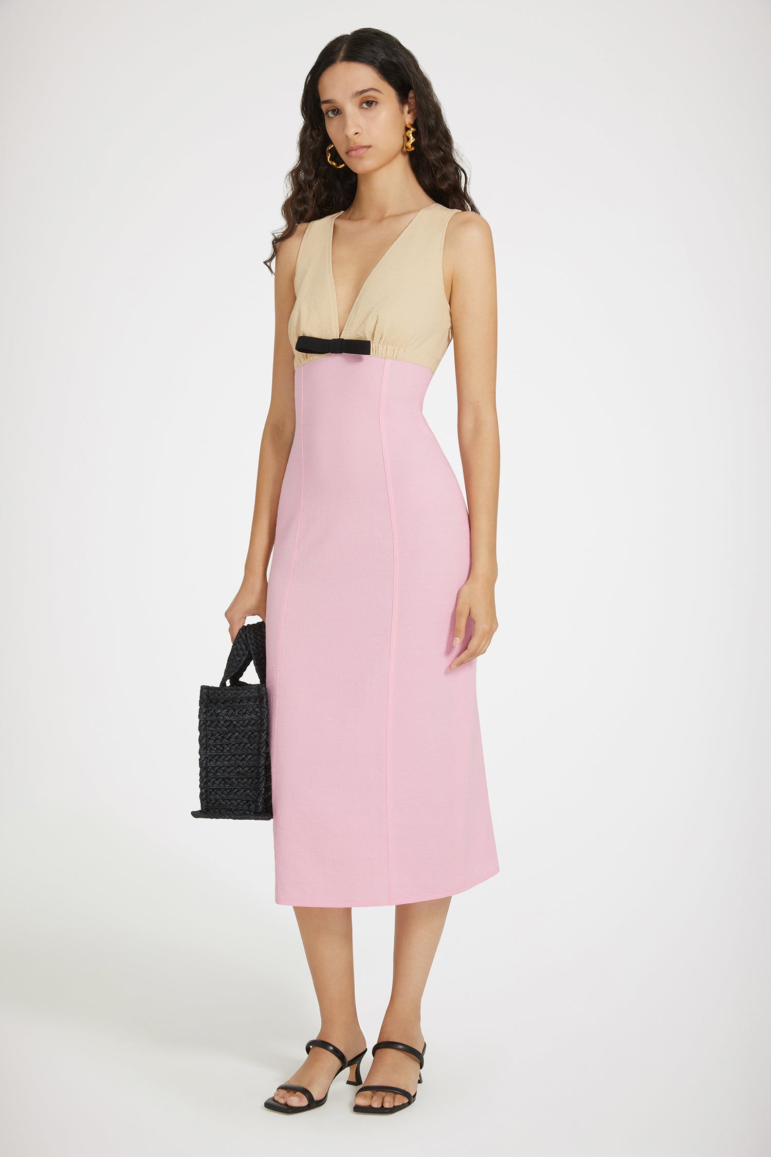 Patou P24DR1410167455P robe midi rose