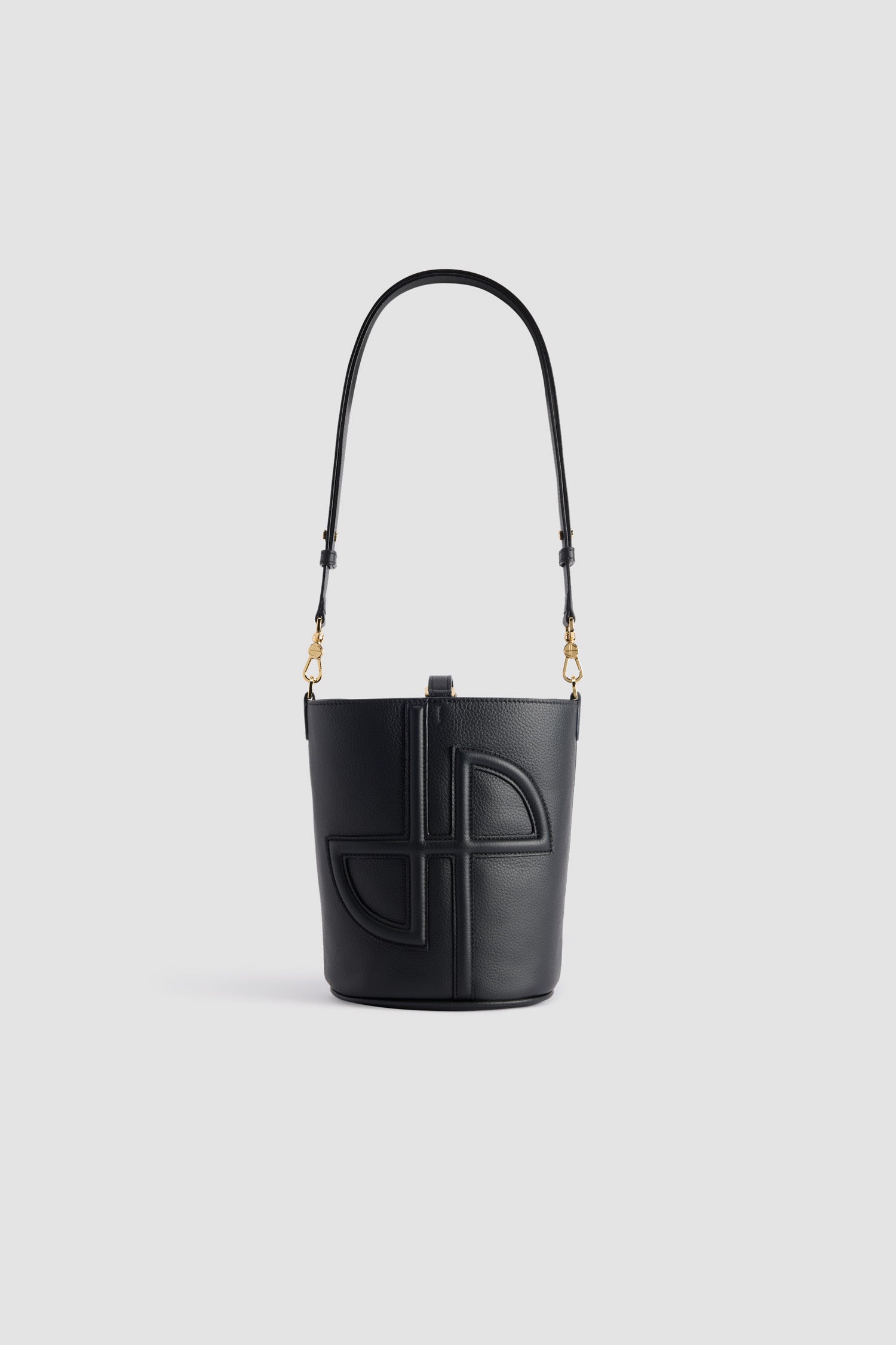Patou sac seau BA016 cuir grainé noir petit