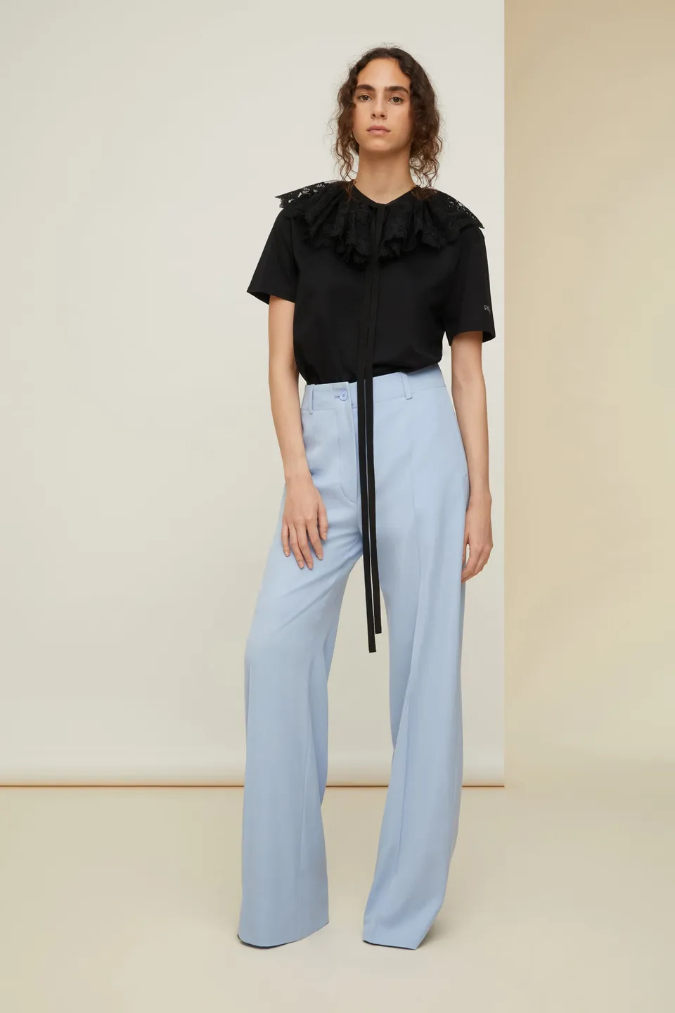 Patou TR002 pantalon laine bleu ciel Sky Blue