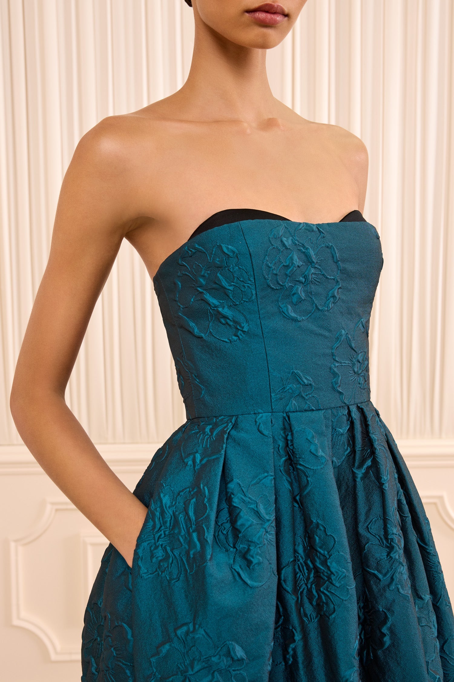 Ulla Johnson Katerina FA260152 robe bustier Beryl midi bleue