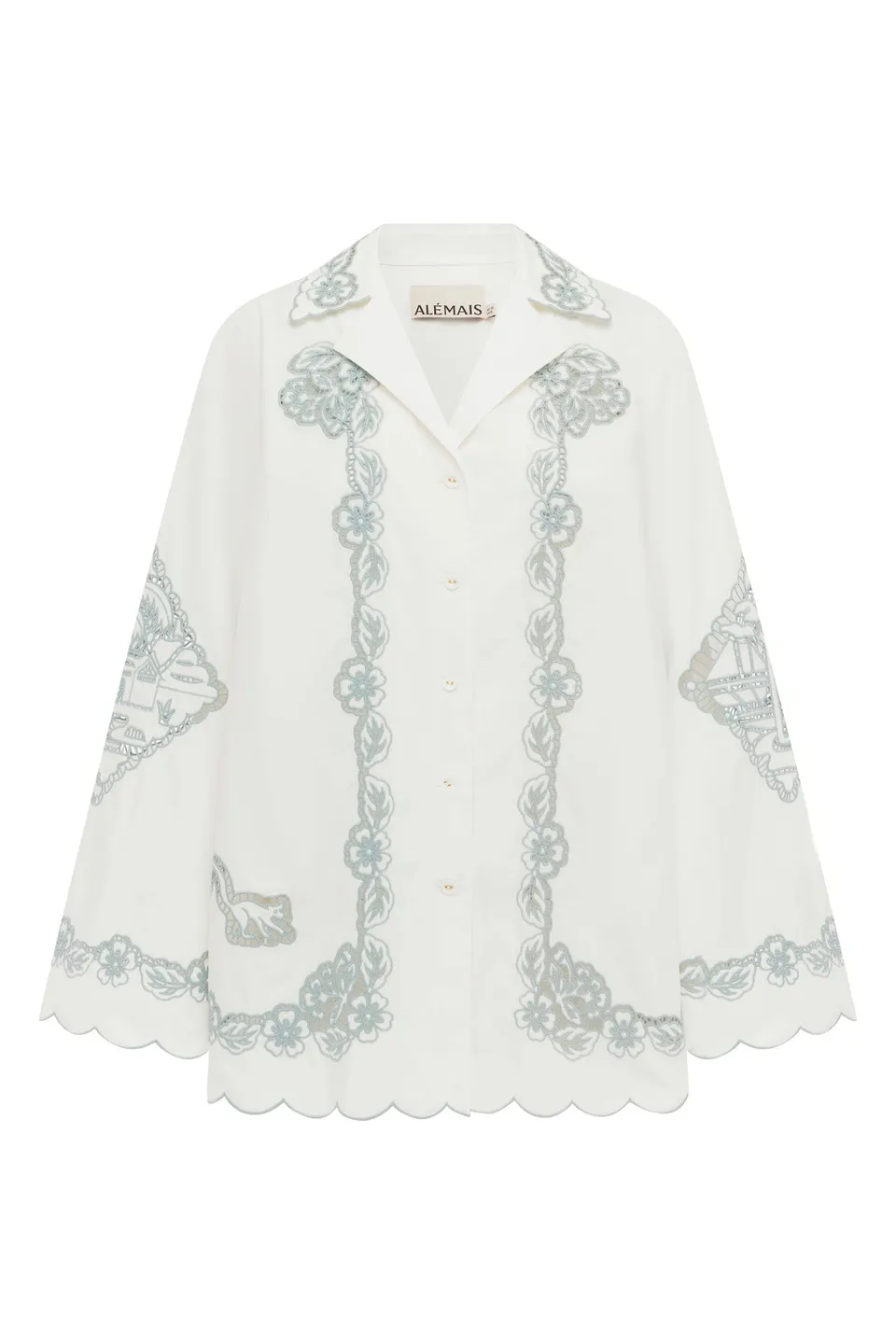 Alemäis Louie chemise coton broderie col camp