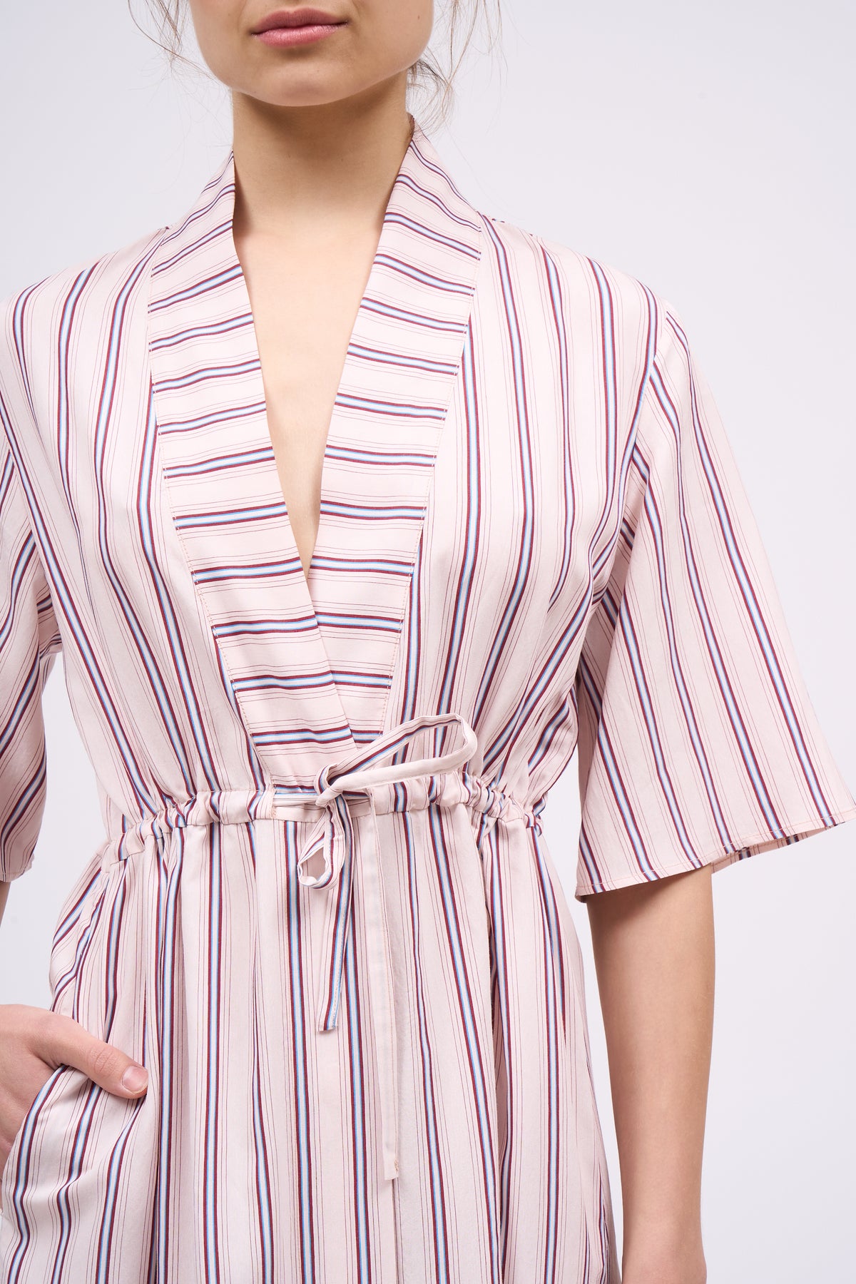 Paul & Joe Renee robe-chemise viscose rayée longue
