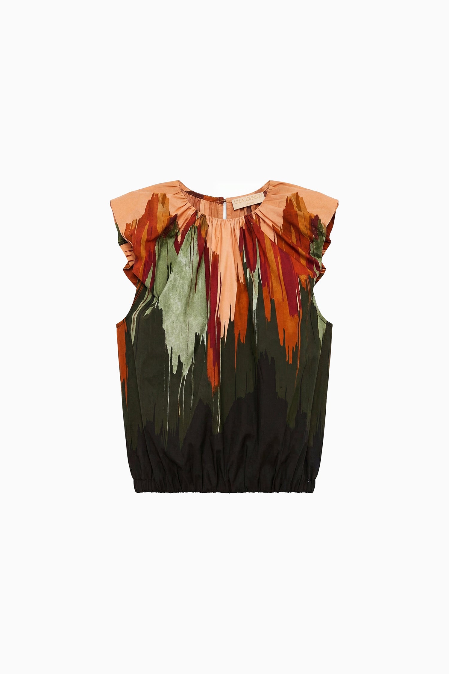 Ulla Johnson Gracie Top Agate coton popeline crop