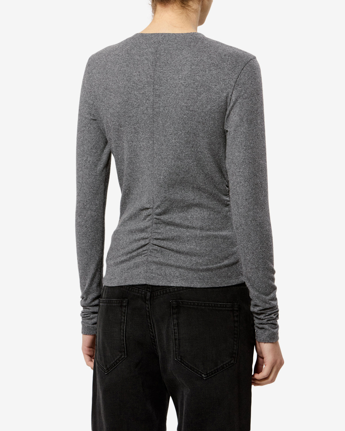 Isabel Marant Delesa top ajusté gris jersey