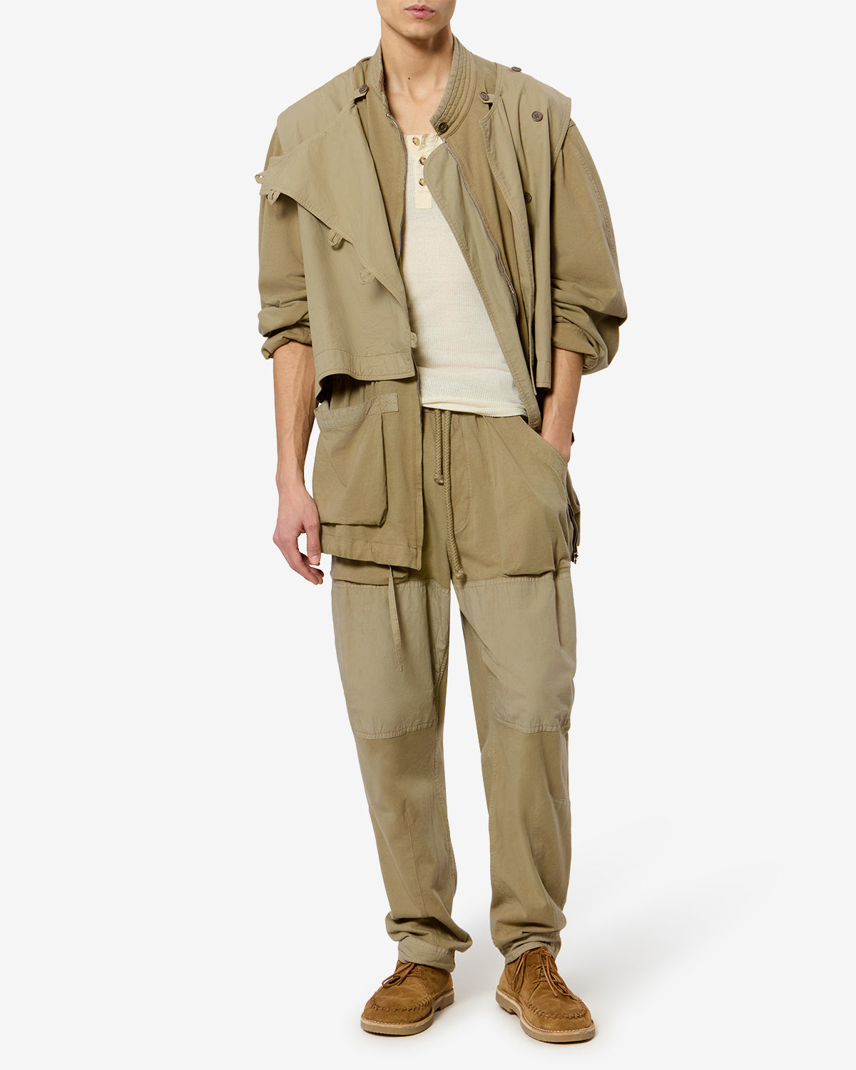 Isabel Marant Kinlay veste saharienne kaki délavé coton