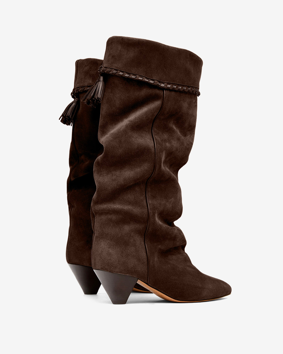 Isabel Marant Elita bottes chocolat cuir 5,5 cm