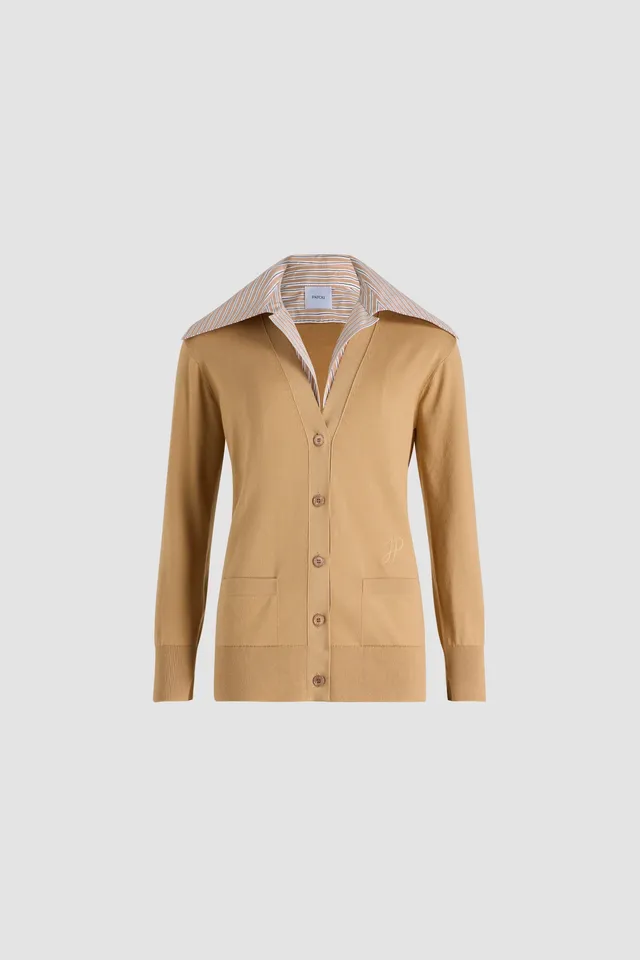 Patou Knitwear KN2248084118P gilet coton praline